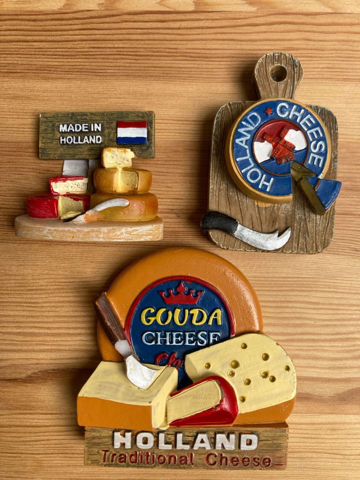 Set van 3 Hollandse Kaas Koelkastmagneten, Verzamelen, Overige Verzamelen, Ophalen of Verzenden, Gebruikt