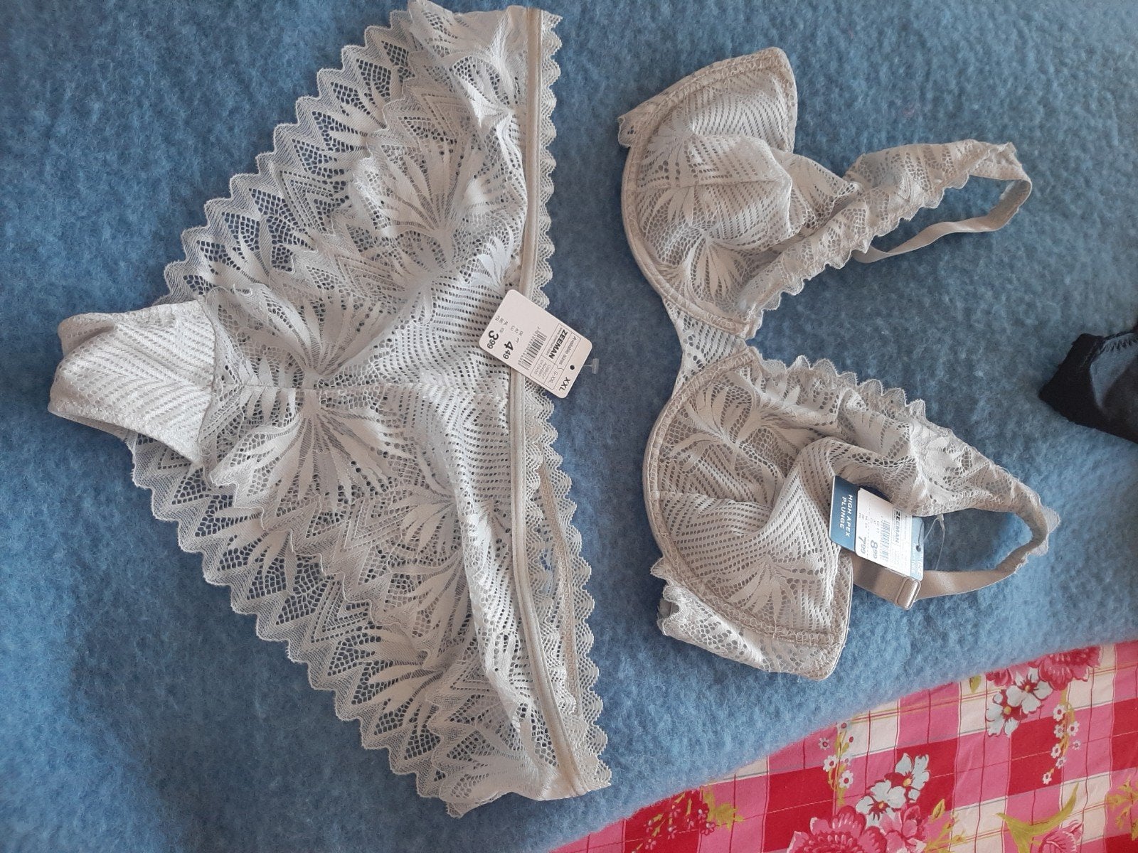 Licht grijs set BH en Slip zeeman, Ophalen of Verzenden, Grijs, BH