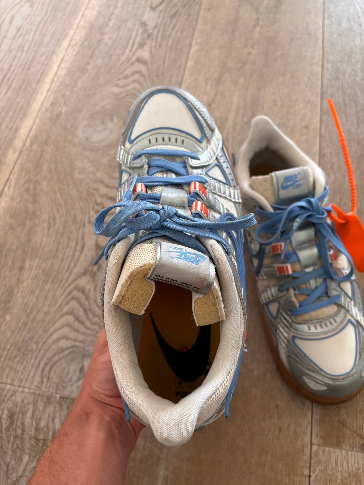 Nike Off-White Rubber Dunk University Blue, Kleding | Heren, Schoenen, Blauw, Ophalen of Verzenden, Sneakers of Gympen, Zo goed als nieuw