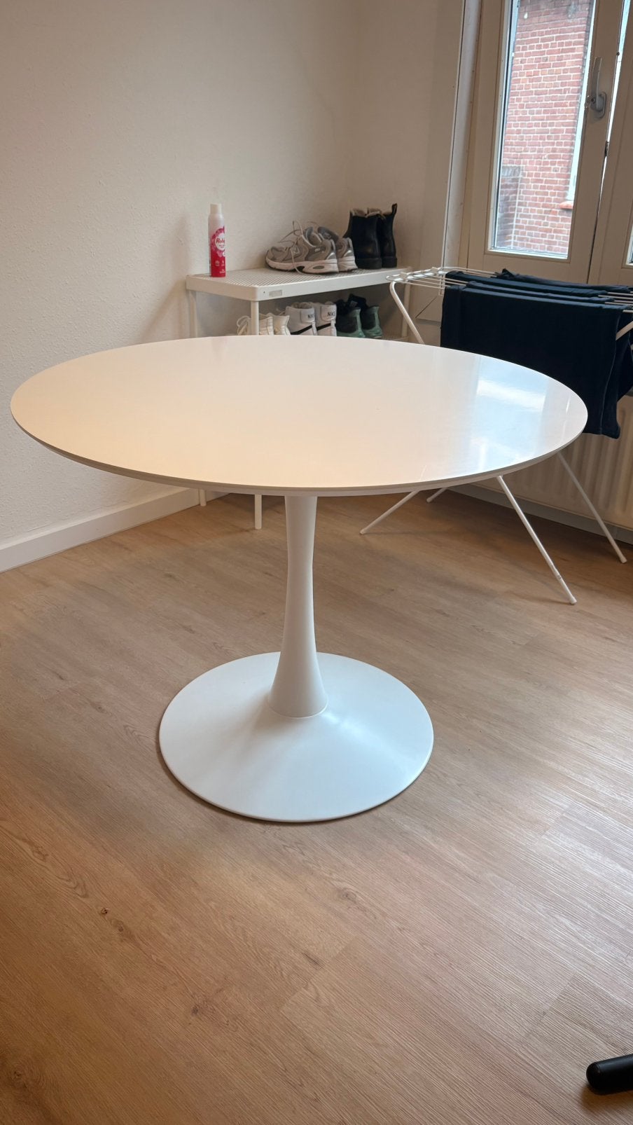 JYSK Ringsted Tafel Wit - 100 cm, Ophalen, Gebruikt, Rond, 50 tot 100 cm