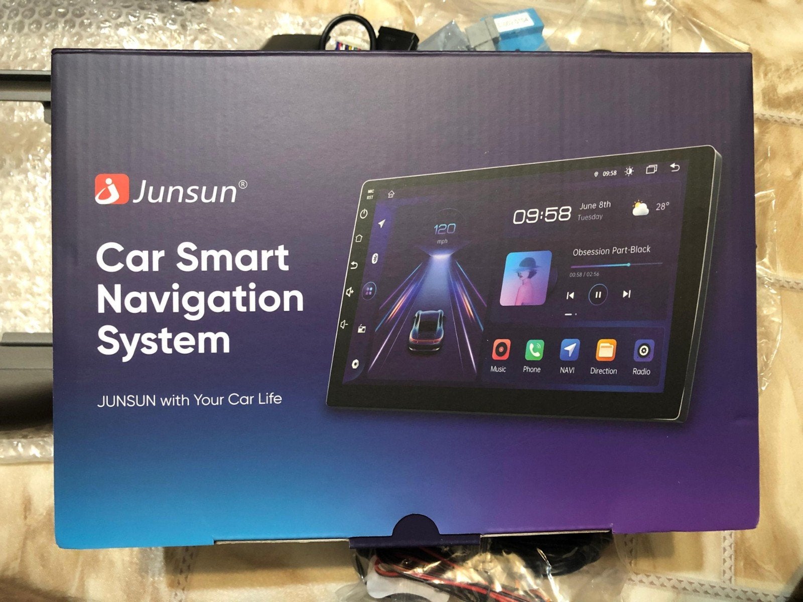 Junsun Android Radio Ford Fiesta 9 inch, Ophalen of Verzenden, Zo goed als nieuw