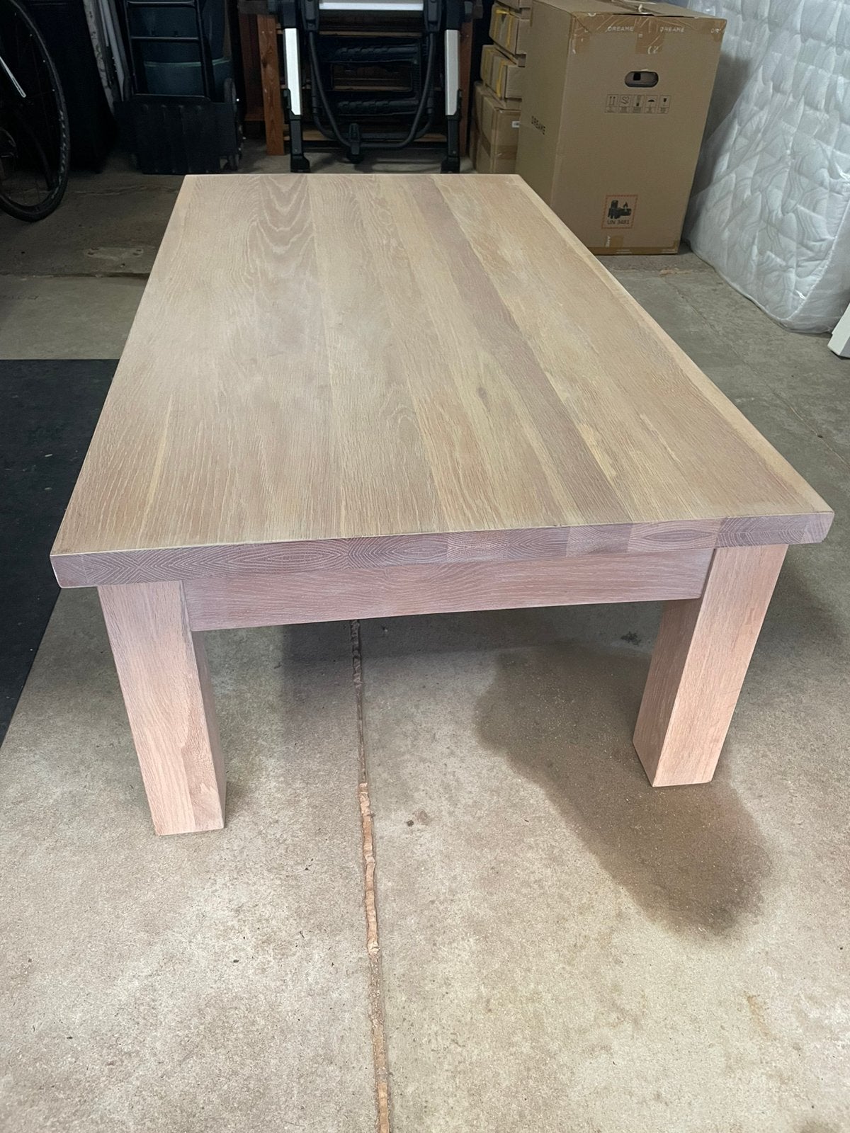 salontafel, eikenhouten salontafel, Ophalen, 100 tot 150 cm, 50 tot 100 cm, Zo goed als nieuw