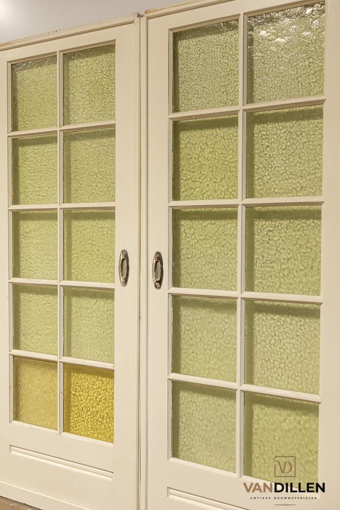 Set en-suite / schuifdeuren roedeverdeling 210 x 165, Ophalen, 120 cm of meer, Binnendeur, Zo goed als nieuw