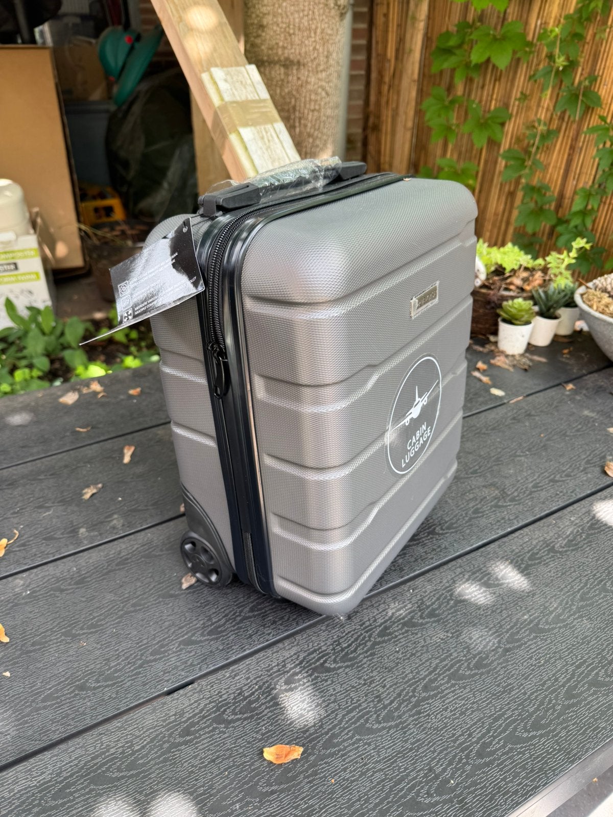 Handbagage Trolley Grijs 40 x 30 x 20cm, Ophalen, 50 tot 60 cm, Hard kunststof, Nieuw