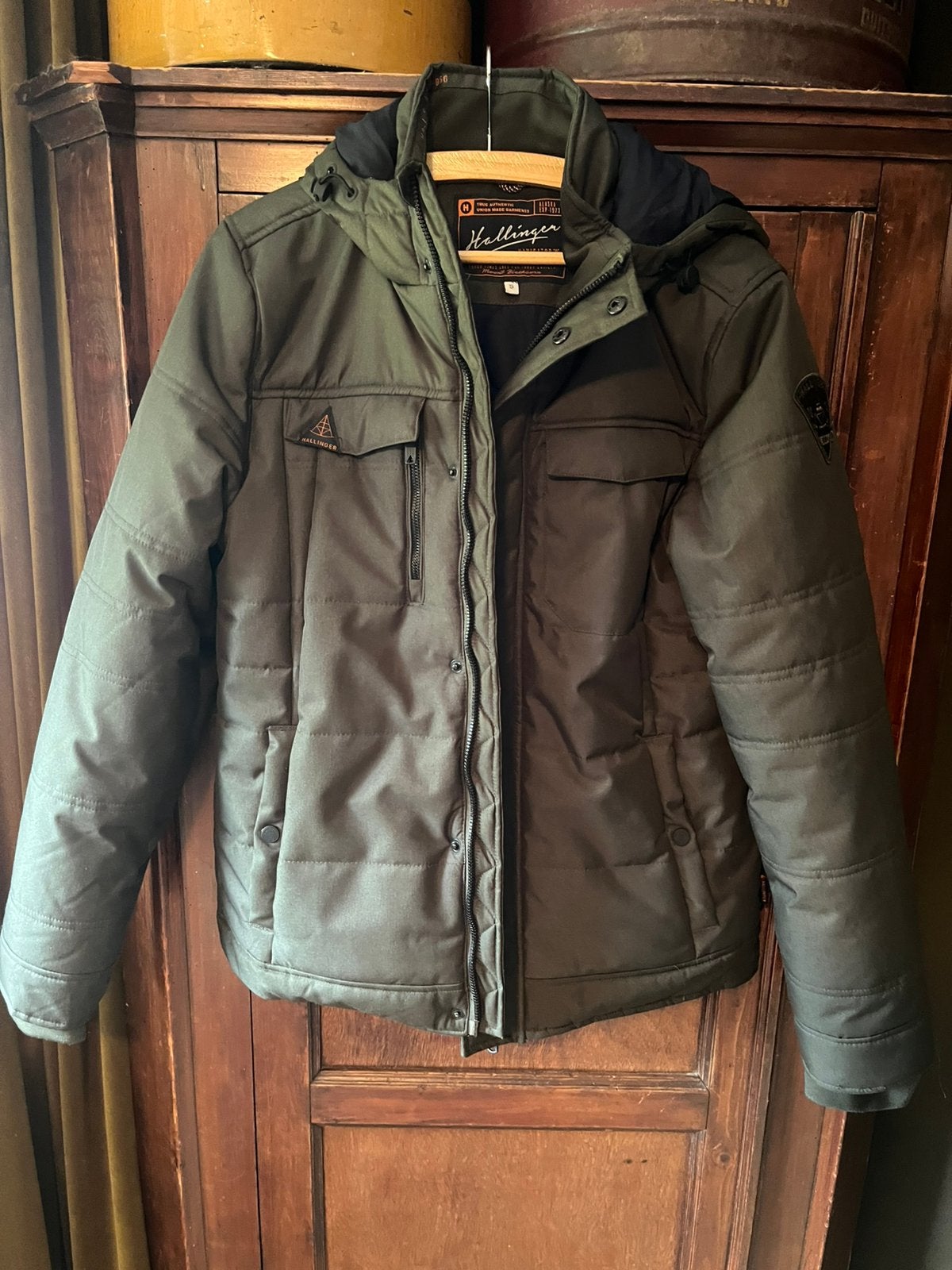 Hallinger Expedition Parka winterjas jas, Ophalen of Verzenden, Zo goed als nieuw, Maat 46 (S) of kleiner, Groen