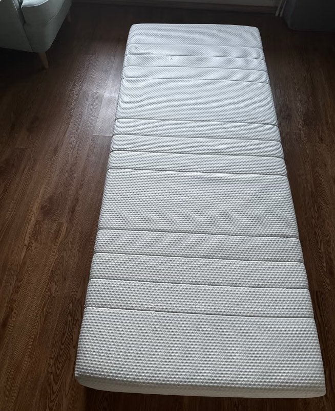 2 x IKEA Foammatras 80 x 200 cm, wit, zo goed als nieuw, Ophalen, Eenpersoons, Zo goed als nieuw, 80 cm