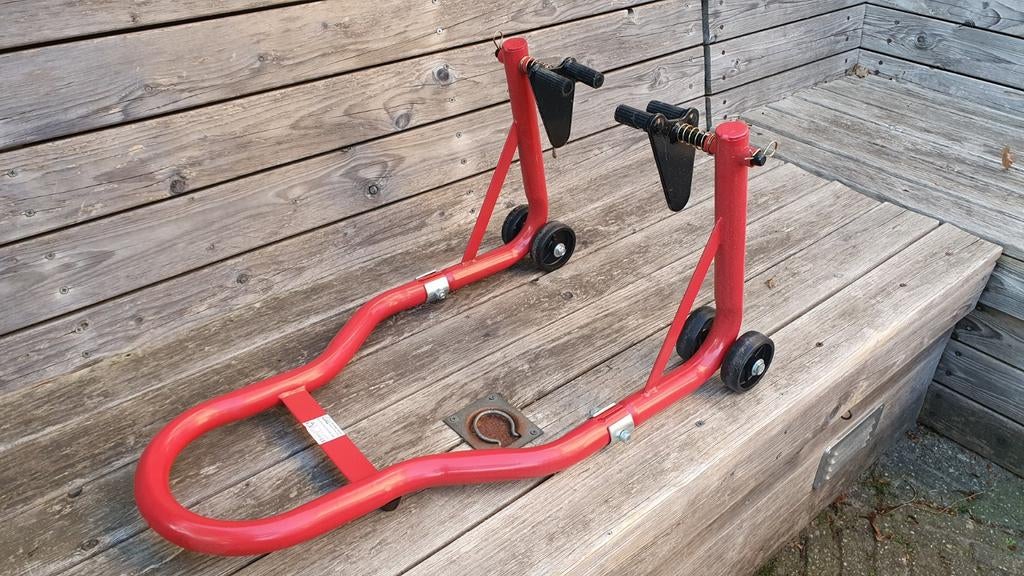 WilTec Motorfiets Voorwiel Standaard 450kg, Ophalen of Verzenden, Gebruikt