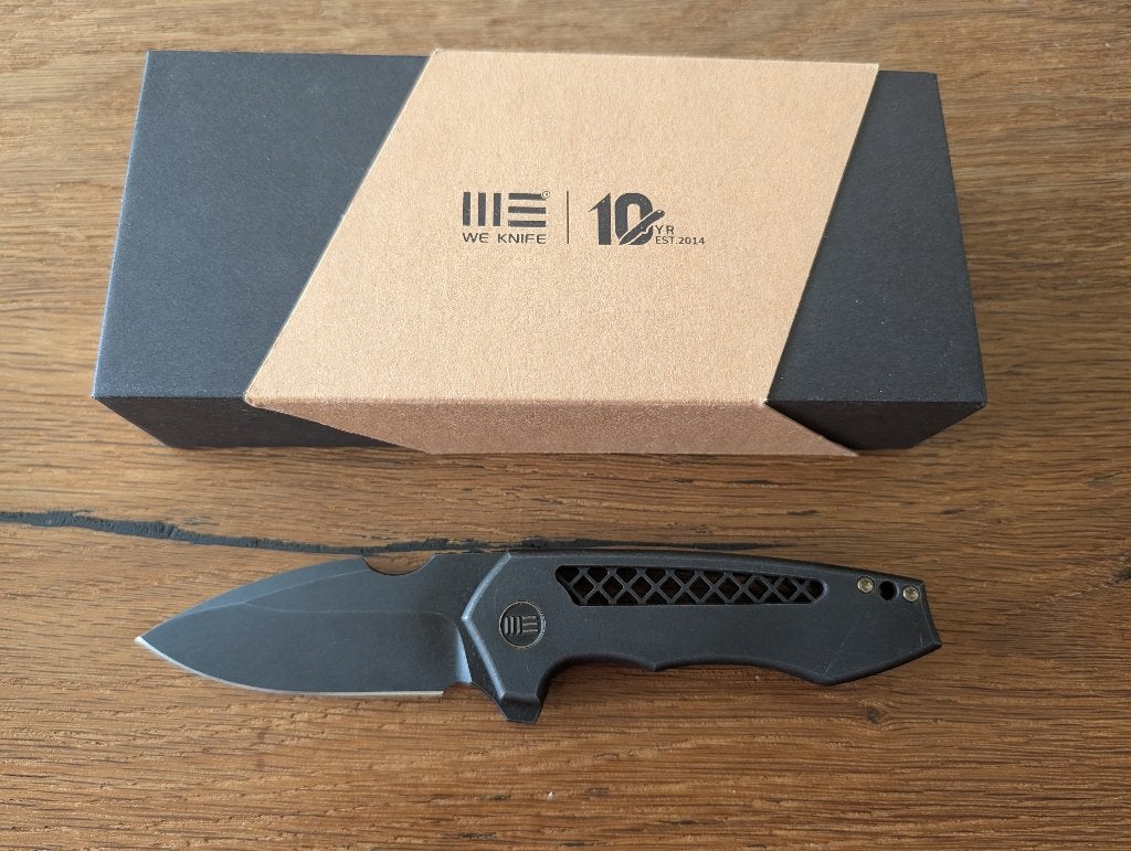 WE Knife Harpen Zwart Titanium - Burchtree Designs (Nieuw), Ophalen of Verzenden, Nieuw