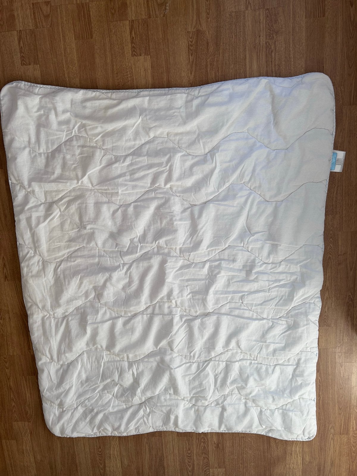 Peuterdekbed - 120x150 cm, 100% katoen, Gebruikt, Overige merken, Jongetje of Meisje, Wit