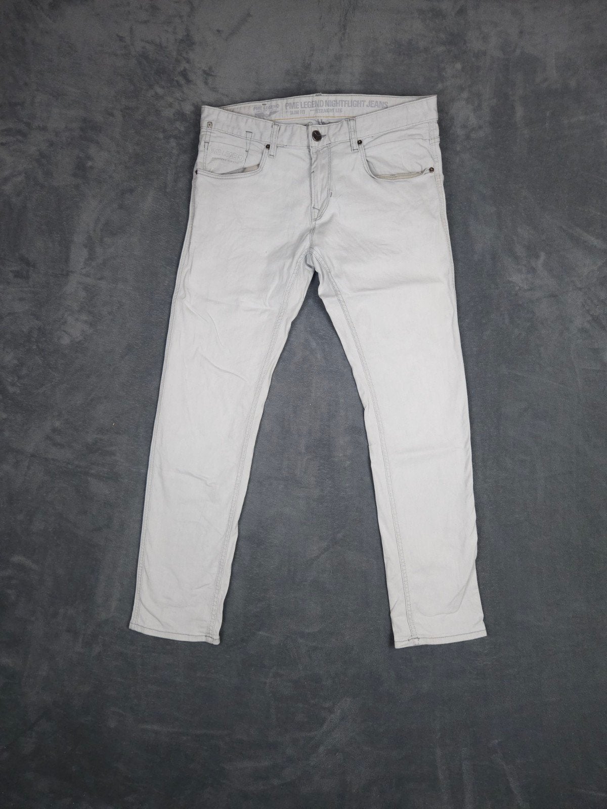 Pme Legend Broek Nightflight W35 L32 Slim Fit Grijs Pall Mal, ., Ophalen of Verzenden, Zo goed als nieuw, PME Legend