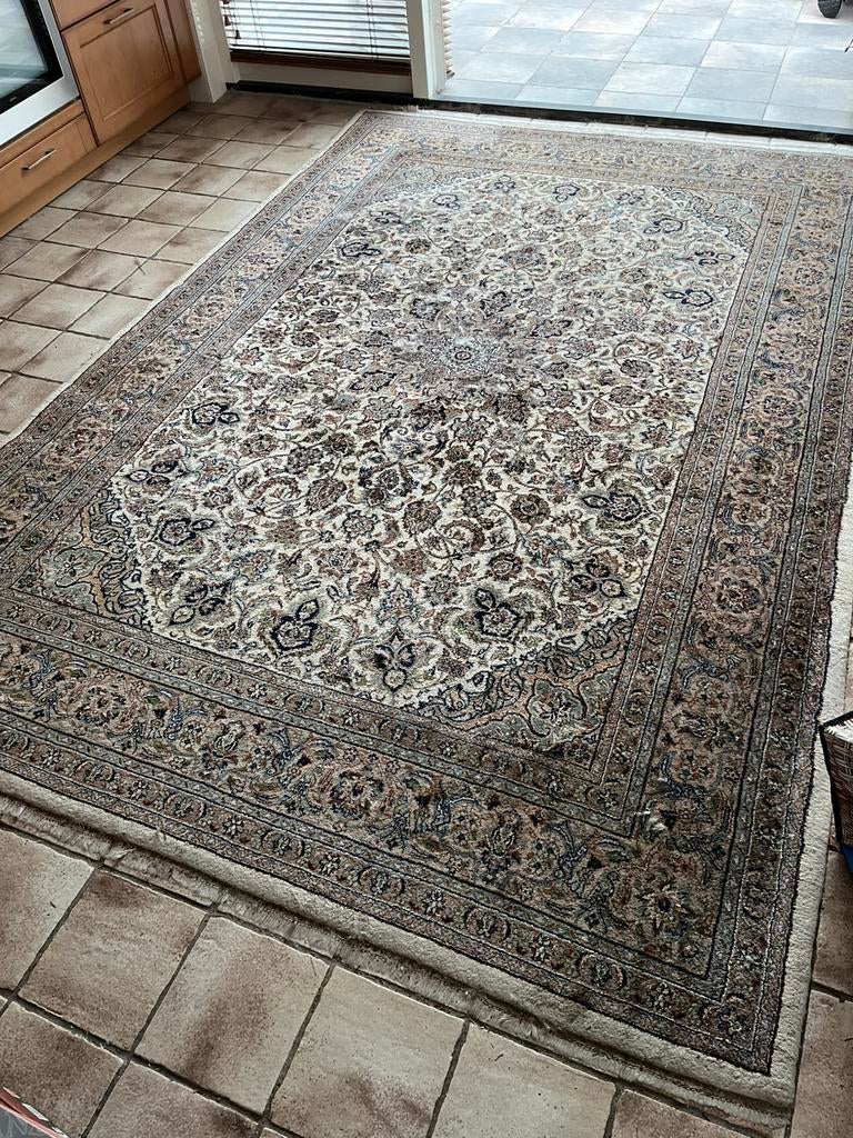 Perzisch tapijt Nain handgeknoopt, Huis en Inrichting, Stoffering | Tapijten en Kleden, Ophalen, Gebruikt, Rechthoekig, 200 cm of meer