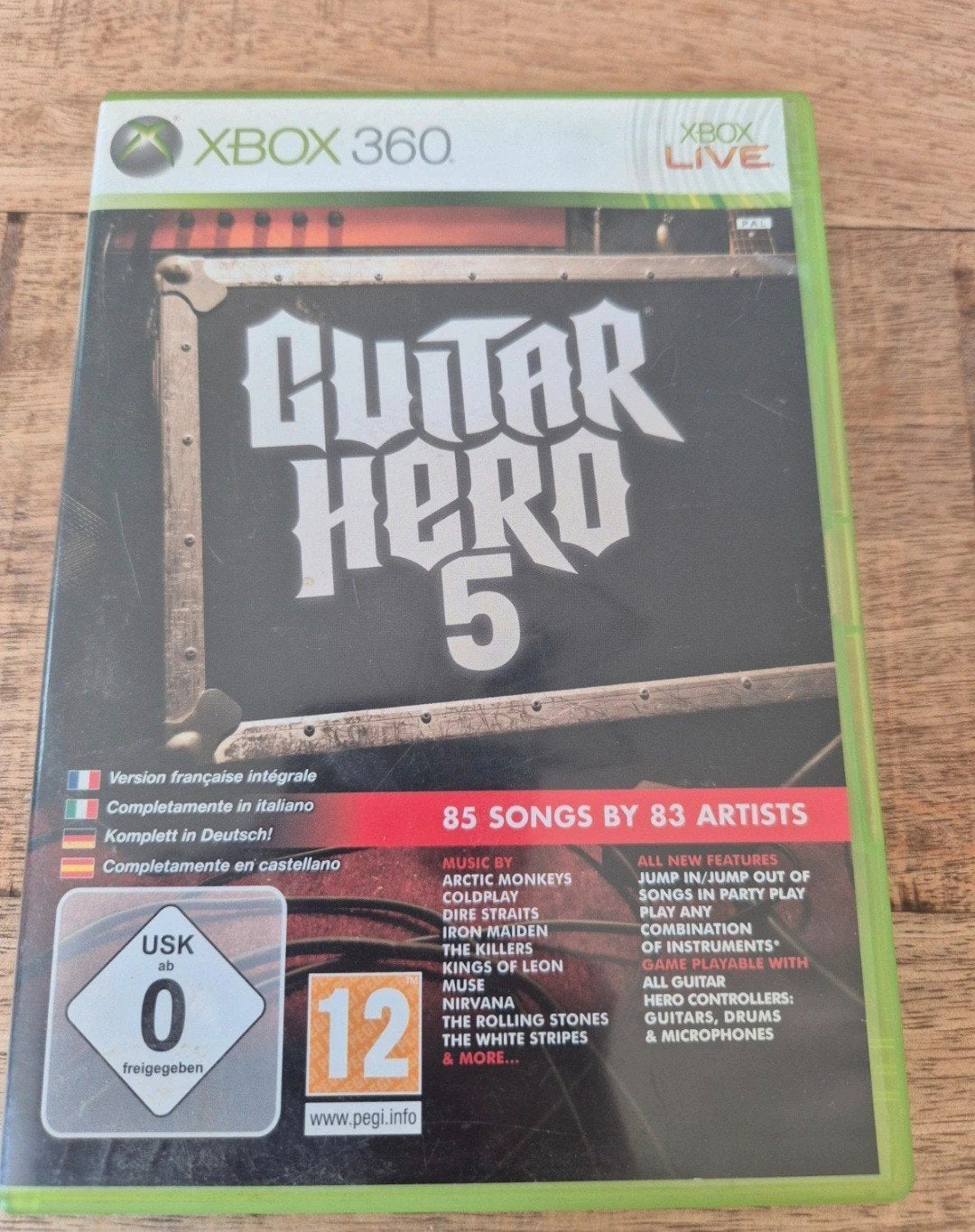 Guitar Hero 5 - Xbox 360 - Rock 'n' Roll Songs, Muziek, Gebruikt, Ophalen of Verzenden, Eén computer