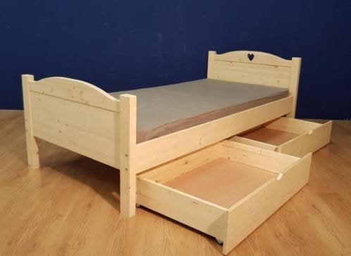 houten 1-persoonsbed SAM boog met hartje en 2 laden, Kinderen en Baby's, Kinderkamer | Bedden, Ophalen of Verzenden, Nieuw, 180 cm of meer