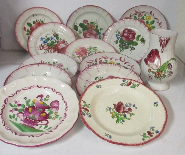 collectie antieke keramiek borden Strassbourg Rouen, Ophalen