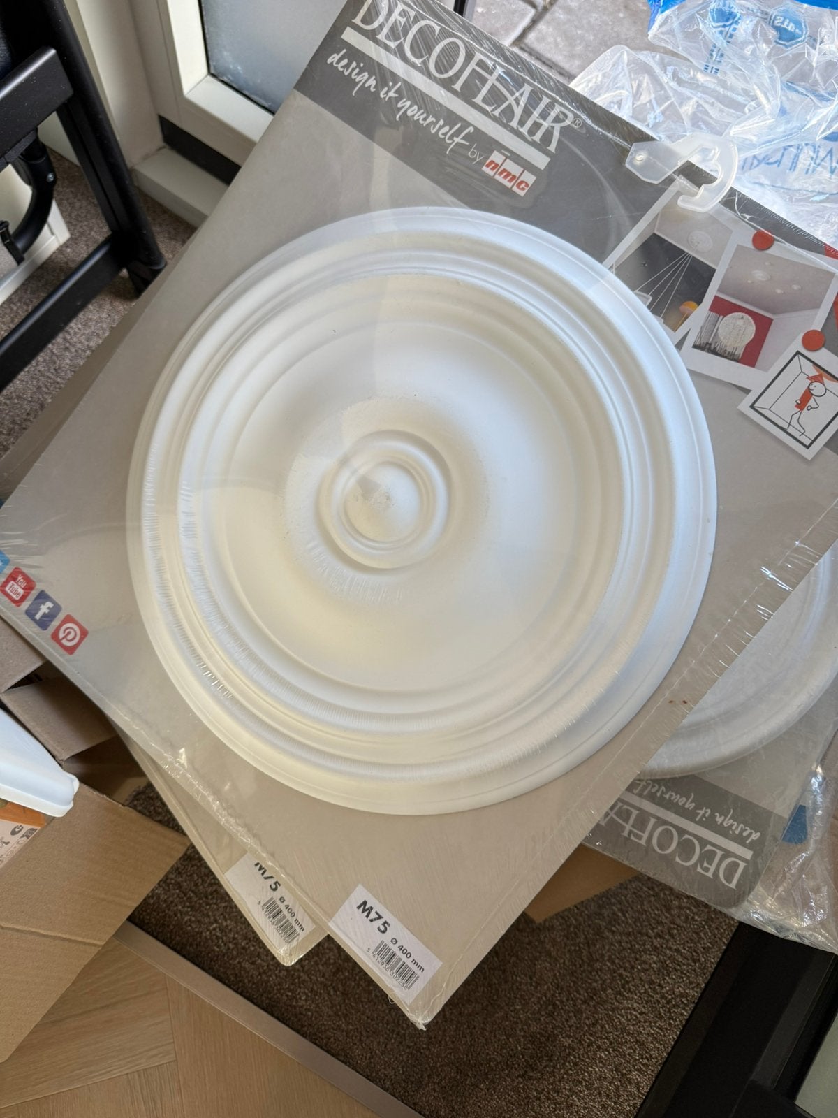 Plafond rozet M75 Ø 400 mm - Nieuw in verpakking, Doe-het-zelf en Verbouw, Overige materialen, Overige typen, Nieuw, Ophalen of Verzenden