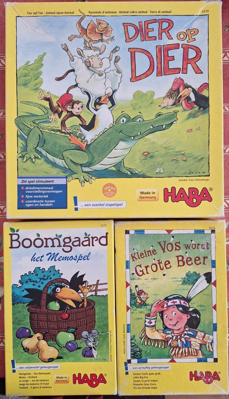 3 X Haba spel, Ophalen of Verzenden, Zo goed als nieuw, Speelkaart(en)