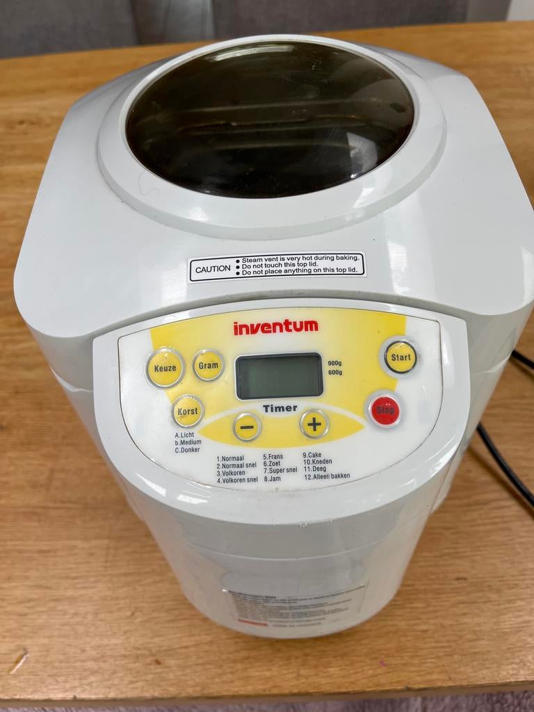 Inventum Broodbakmachine BM30 - Vers brood in een handomdraa, Met timer, Gebruikt, 800 tot 1200 gram deeg, Ophalen of Verzenden