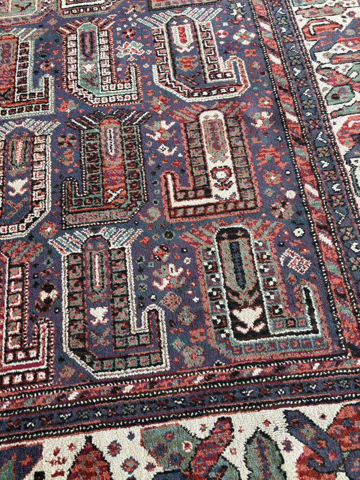 Perzisch tapijt, Blauw, 200 cm of meer, Ophalen of Verzenden, Zo goed als nieuw