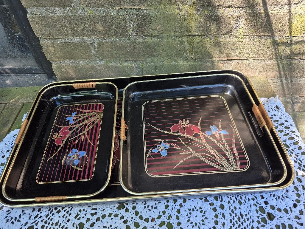 set Japanse dienbladen, Met handvatten, Kunststof, Gebruikt, Ophalen of Verzenden