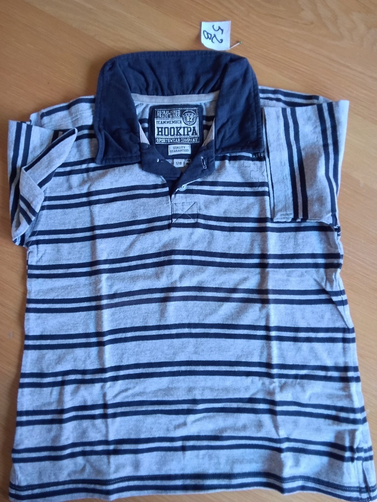Leuk gestreept poloshirt maat 128 52B, Hookipa, Gebruikt, Ophalen of Verzenden, Shirt of Longsleeve