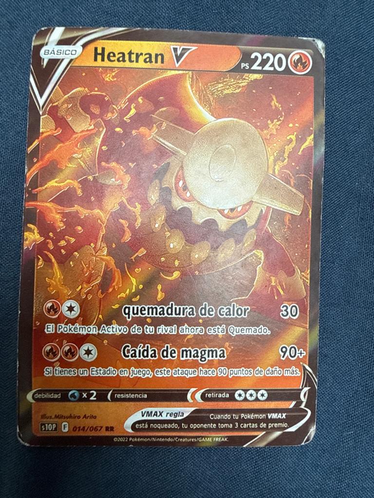Pokémon Kaart Heatran V - Spaans - 014/067, Ophalen of Verzenden, Gebruikt, Losse kaart