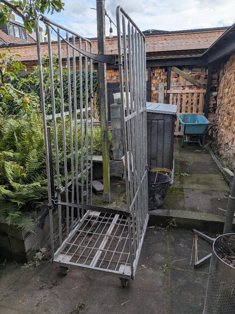 rol container /  magazijnkar, 100 liter of meer, Ophalen, Gebruikt, Transportkar