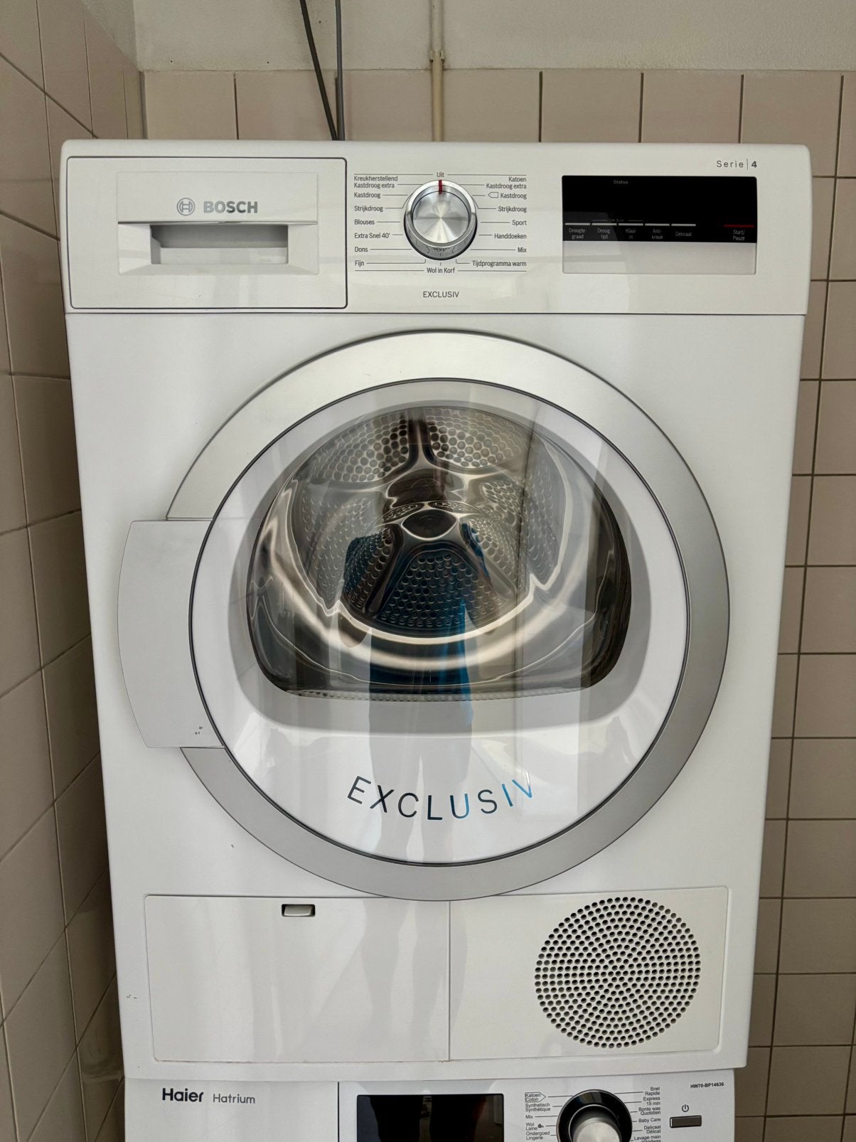 Droger Bosch EXCLUSIV serie 4 WTH85281NL, Ophalen, Zo goed als nieuw, Condens, Minder dan 85 cm