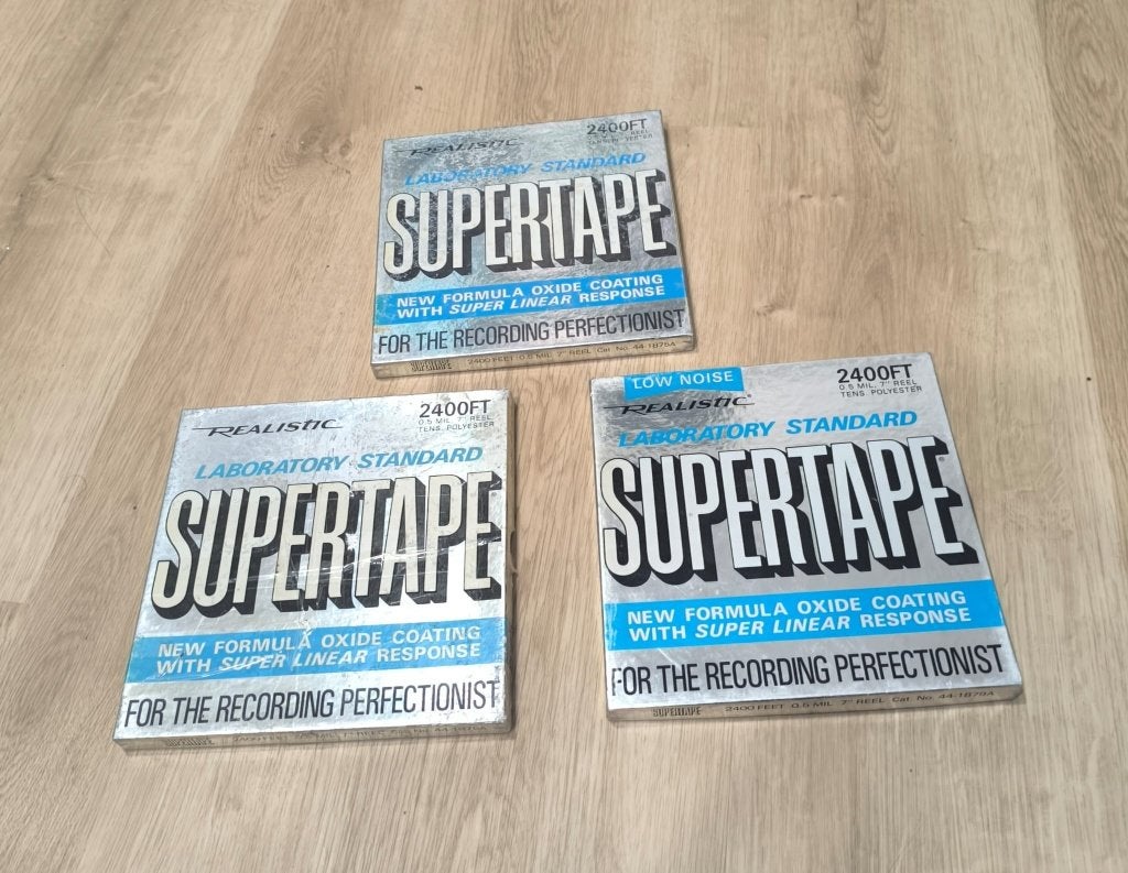 3x Realistic Supertape Laboratory Standard 2400 ft!, Ophalen of Verzenden, Bandrecorder, Met banden