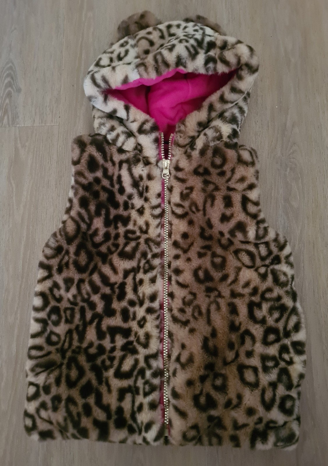 Meisjes leopard bodywarmer, Ophalen of Verzenden, Zo goed als nieuw, Meisje