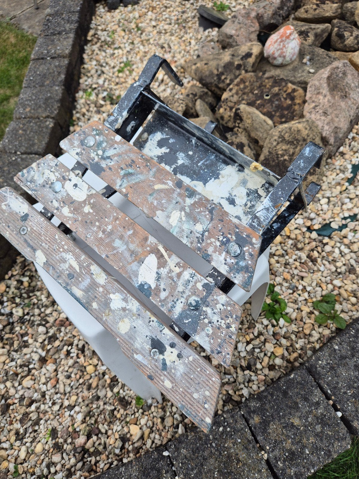 ladderbankje /muurafhouder, Ophalen, Gebruikt, Minder dan 2 meter