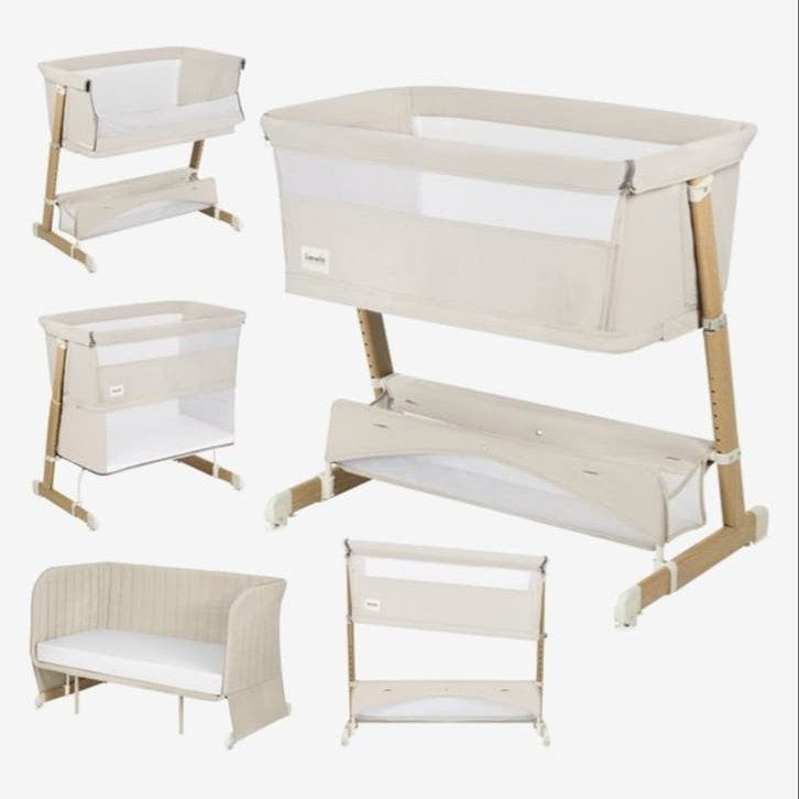 Lionelo Side-by-Side Wieg/Ledikant - Beige, Kinderen en Baby's, Ophalen, Gebruikt, Wieg