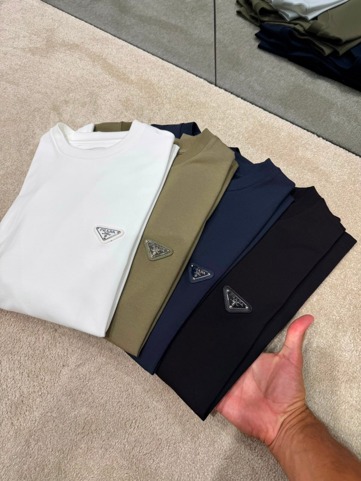 Prada shirt polo tshirt groen zwart wit bruin, Ophalen of Verzenden, Zo goed als nieuw