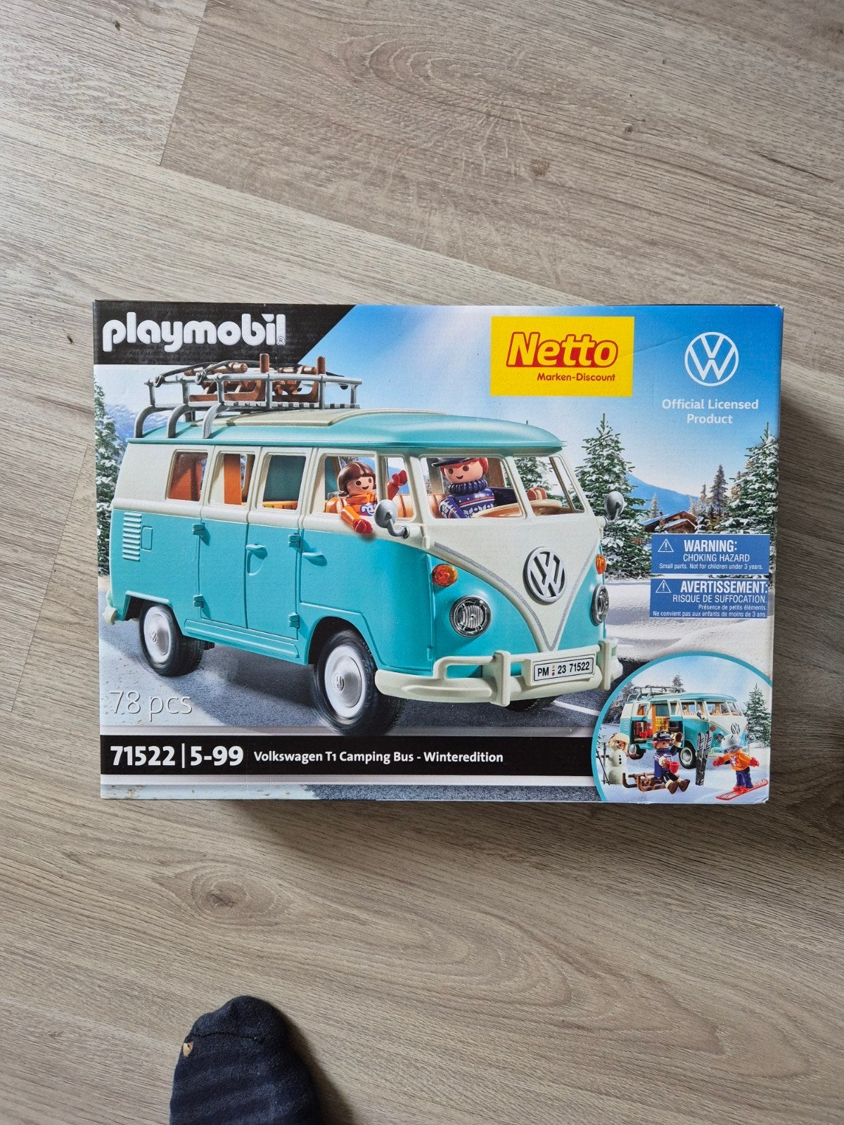 Playmobil Netto Volkswagen T1 Camping Bus Wintereditie, Complete set, Voertuig, Nieuw, Ophalen of Verzenden