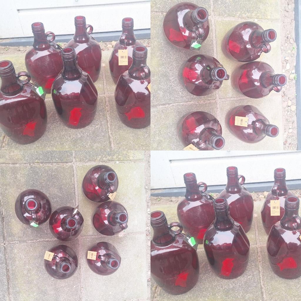 6 Unieke en sfeervolle vazen, Overige kleuren, Nieuw, Ophalen of Verzenden, Glas