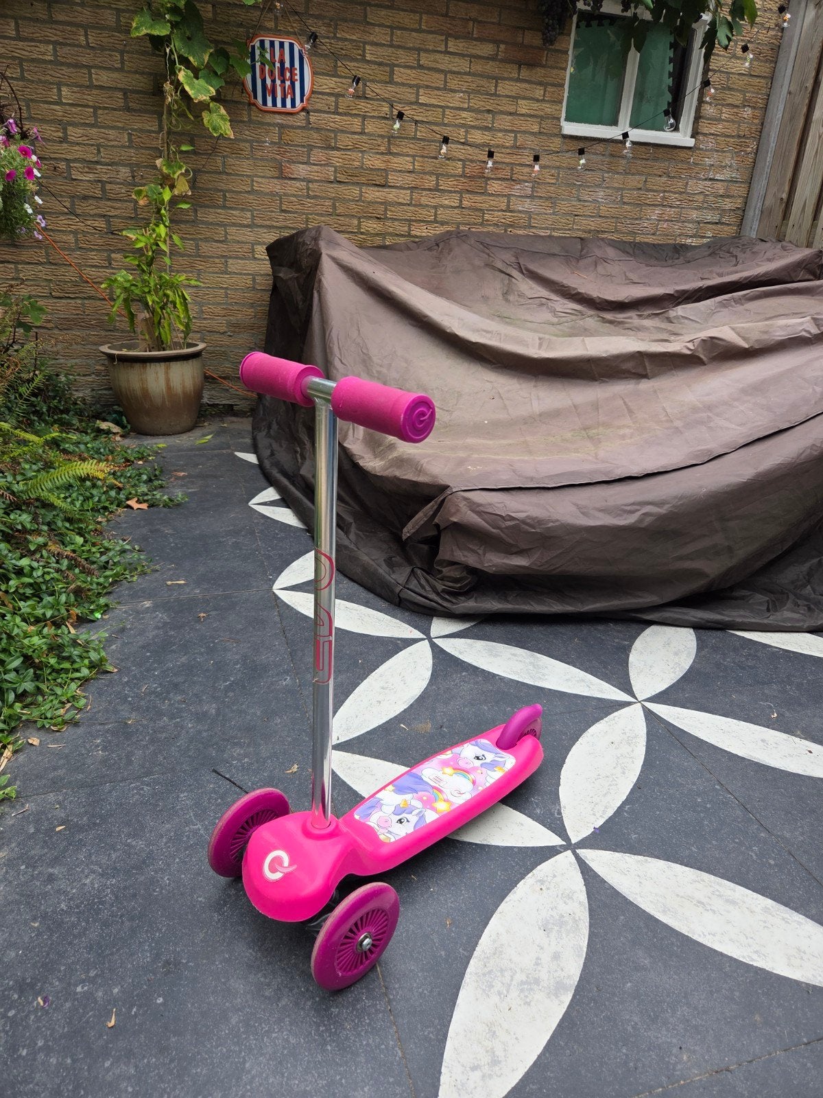 Roze eenhoorn step voor kinderen (max 20kg), Ophalen, Gebruikt, Gewone step