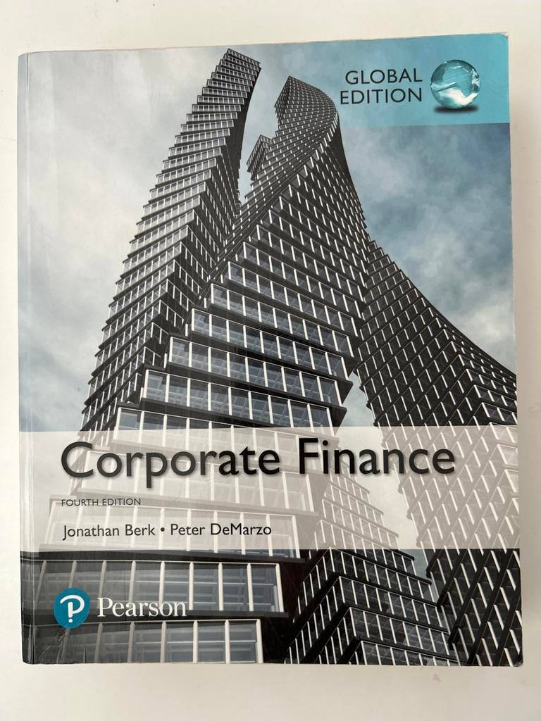 Corporate Finance Global Edition - Jonathan Berk, Boeken, Ophalen of Verzenden, Nieuw