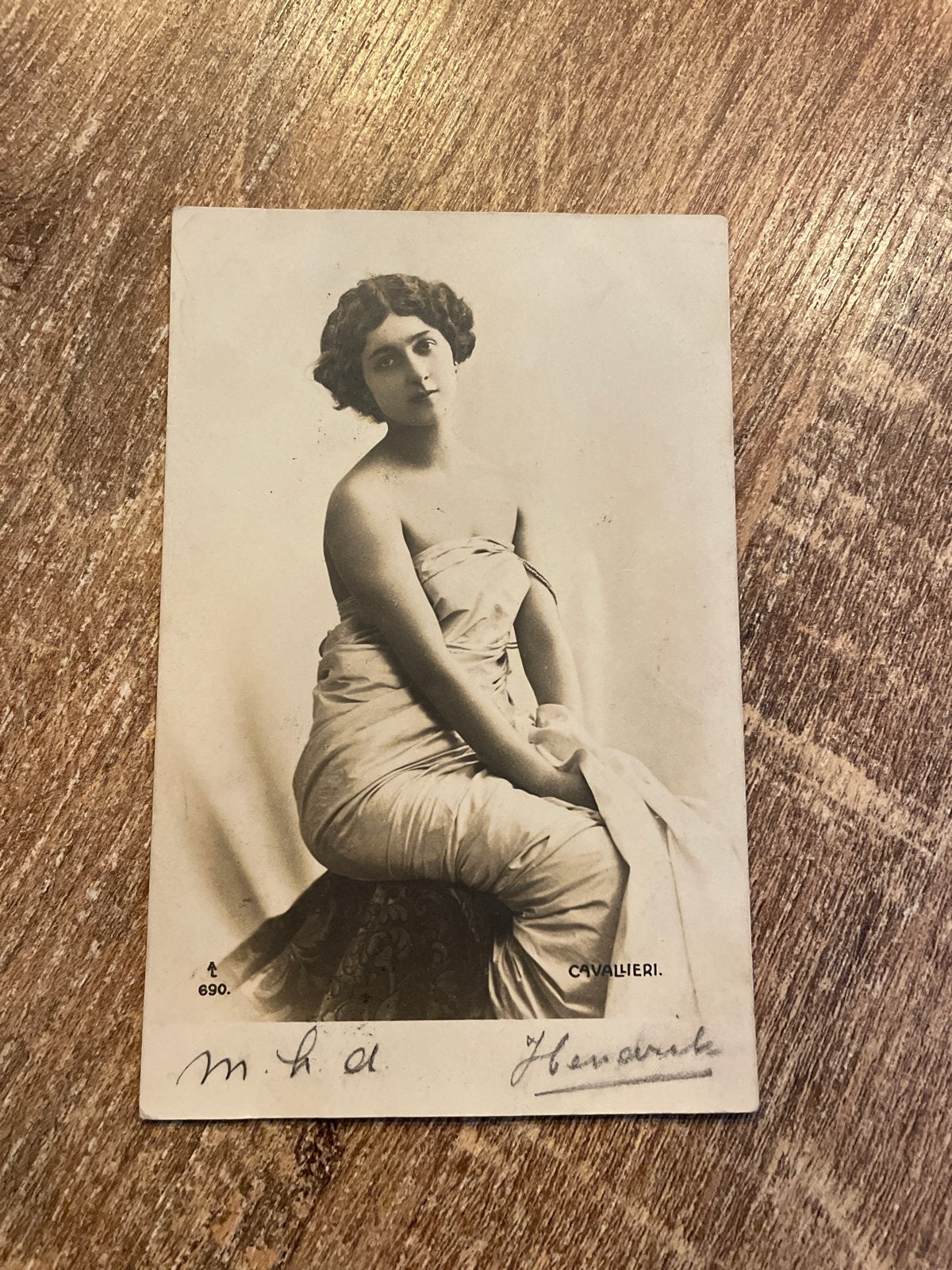 Antieke ansichtkaart Lina Cavalieri, Ophalen of Verzenden, Voor 1920, Ongelopen, Sterren en Beroemdheden
