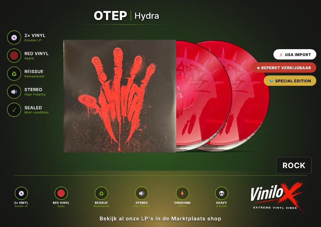 Otep – Hydra | LP | Red [Apple], 2020 tot heden, Ophalen of Verzenden, 12 inch, Poprock