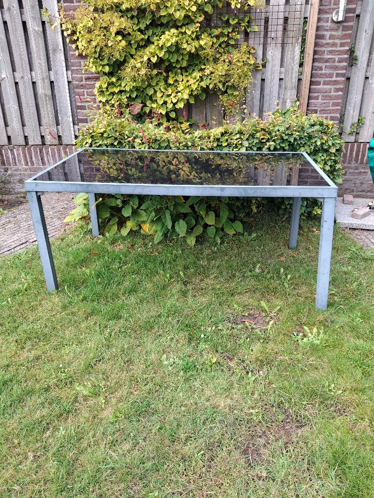 Tuintafel, Tuin en Terras, Ophalen, Gebruikt, Rechthoekig, Aluminium
