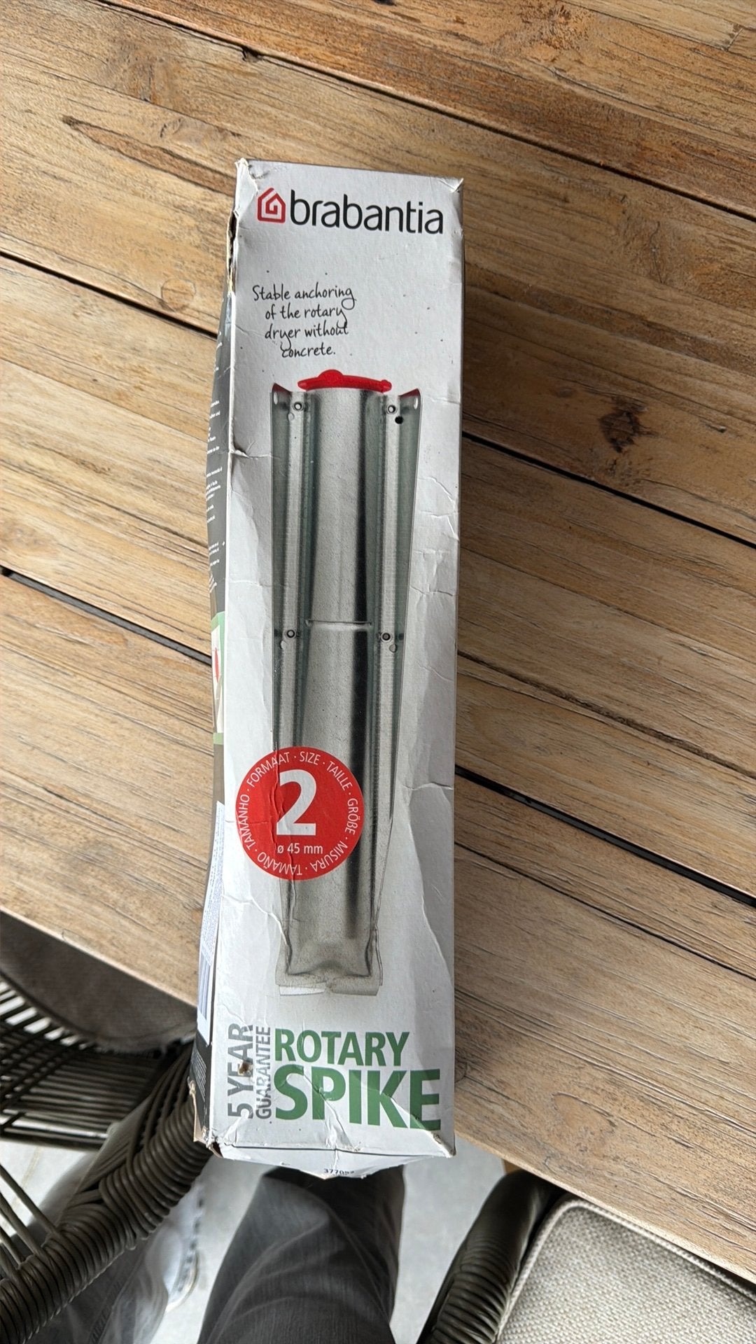 Nieuw brabantia droogmolen voet grondanker, Tuin en Terras, Droogmolens en Wasrekken, Ophalen of Verzenden, Nieuw, Droogmolen