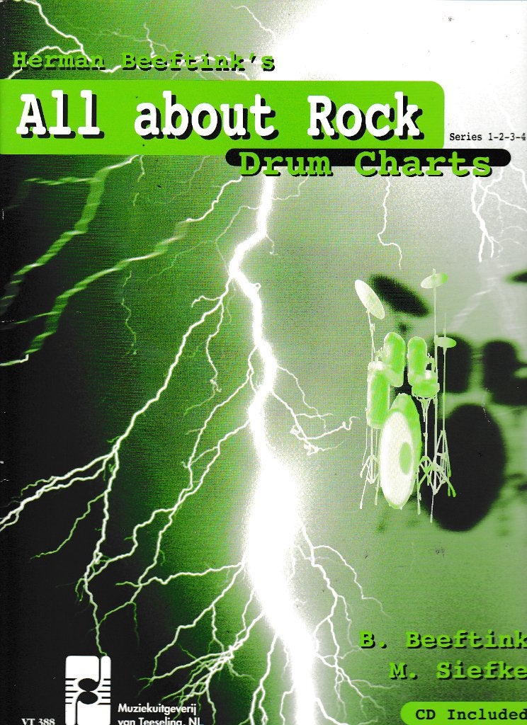All About Rock Drum Charts met CD ( 67 ), Muziek en Instrumenten, Verzenden, Klassiek, Drums of Percussie, Zo goed als nieuw