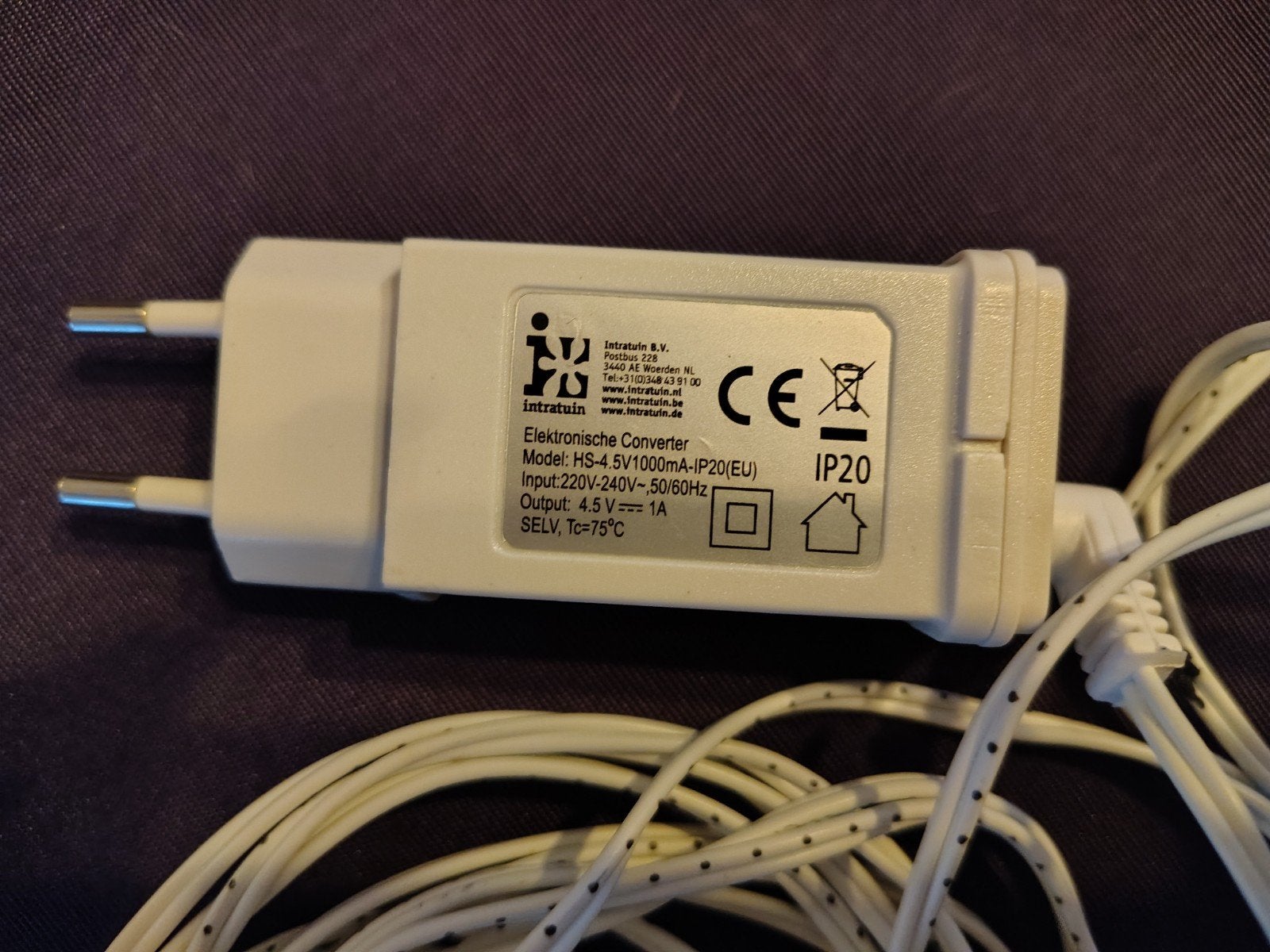 5 x Intratuin 4,5 volt adapters, Diversen, Ophalen of Verzenden