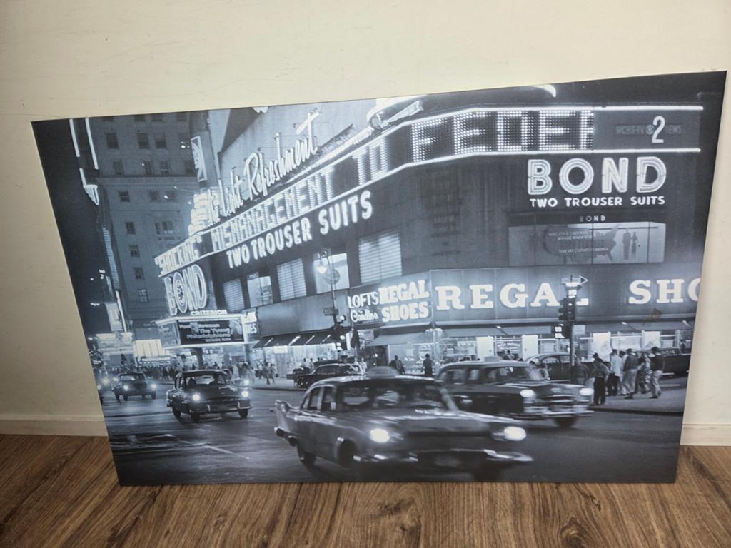 IKEA BRAITBY Canvas New York Stadsgezicht 120x80 cm, Ophalen, Gebruikt, Print, 100 tot 125 cm