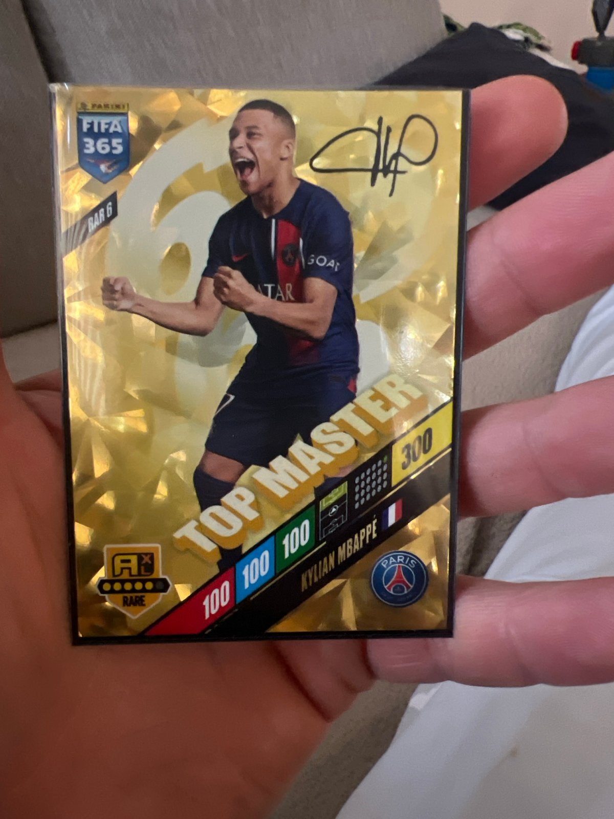 Kylian Mbappé FIFA 365 Panini Top Master Kaart PSG, Ophalen of Verzenden, Zo goed als nieuw, Buitenlandse clubs, Spelerskaart