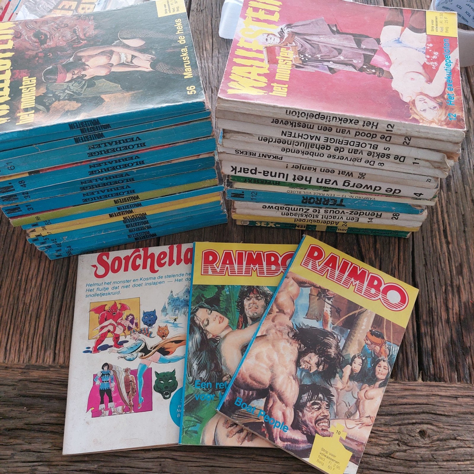 Volwassen 18+ verzameling 65 x oa Raimbo Zora etc etc, Meerdere stripboeken, Ophalen of Verzenden, Gelezen