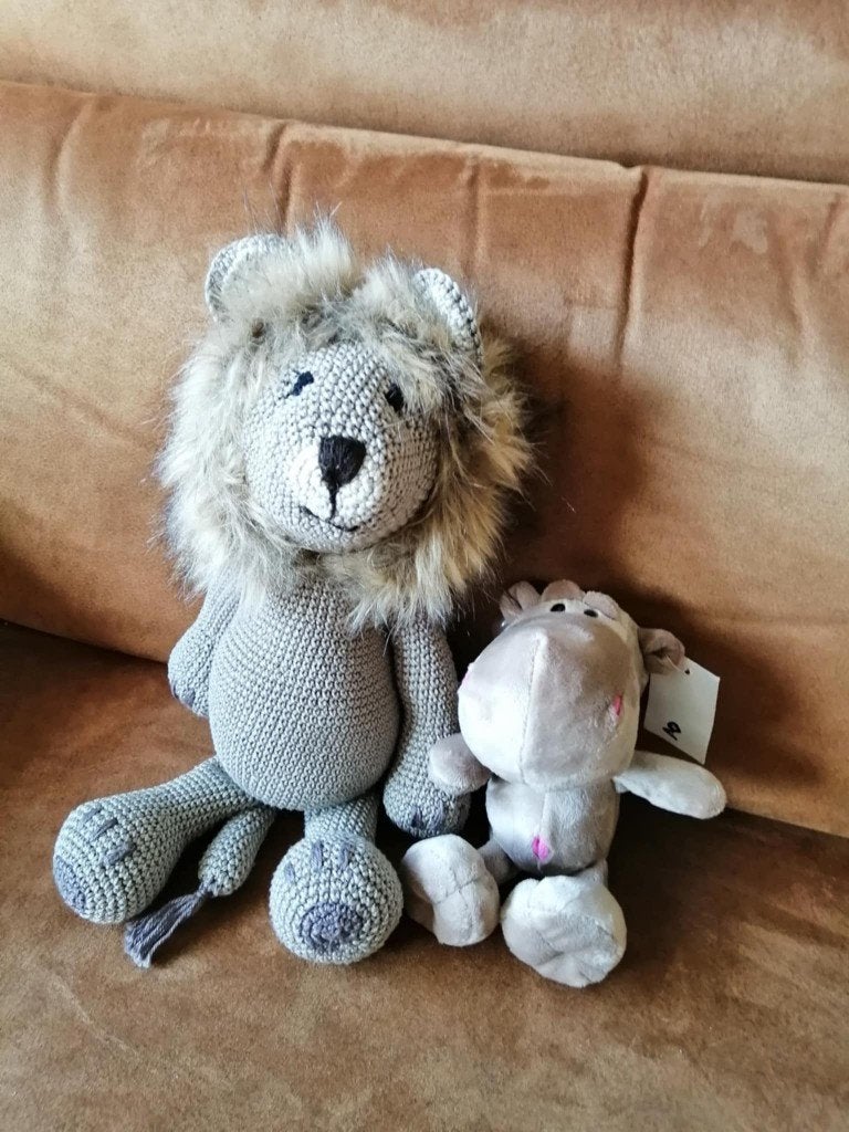 Knuffels leeuw nijlpaard, Ophalen, Zo goed als nieuw, Overige typen