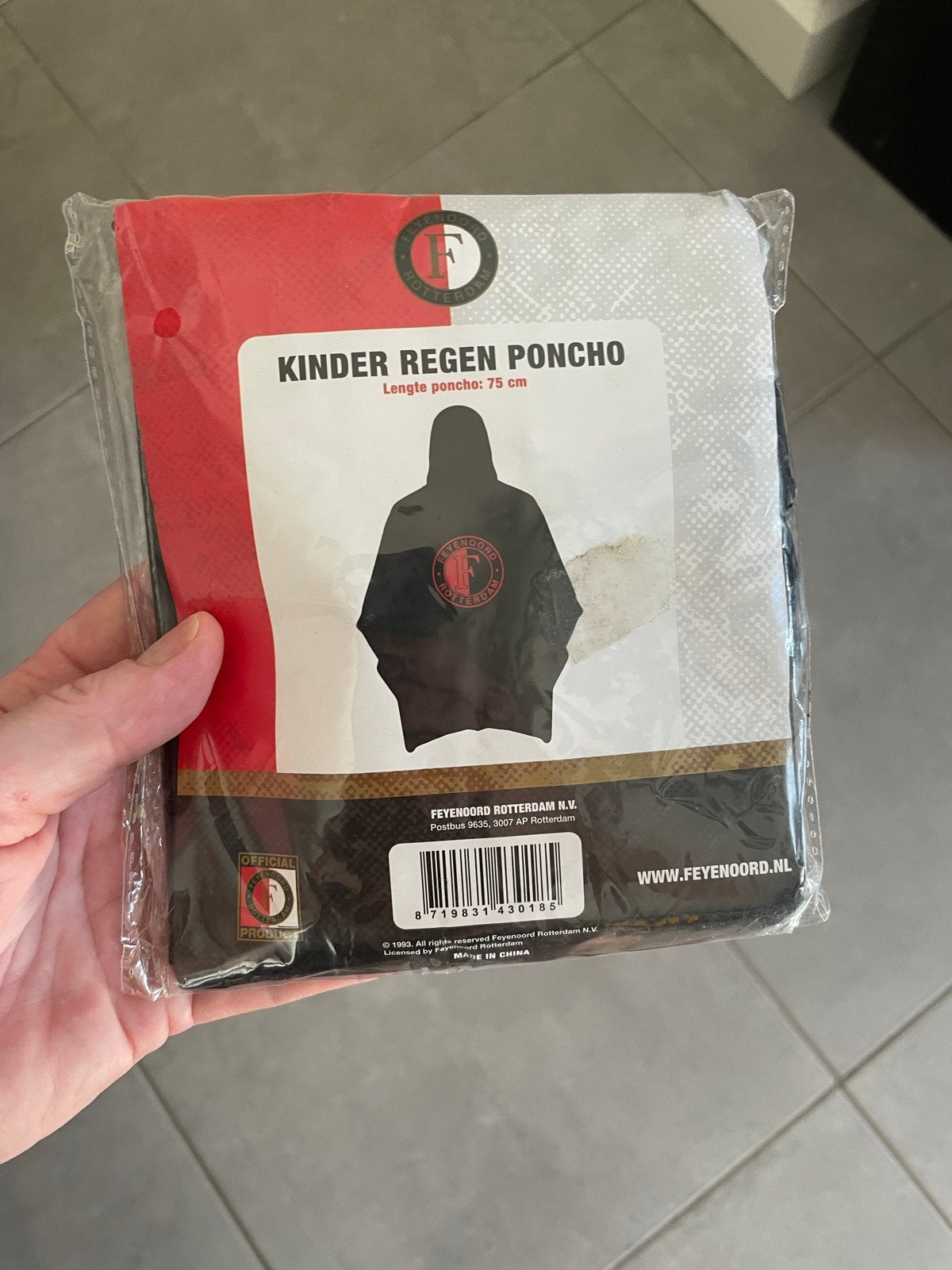 Feyenoord Kinder Regen Poncho - Nieuw in verpakking, Ophalen of Verzenden, Nieuw, Jongen of Meisje