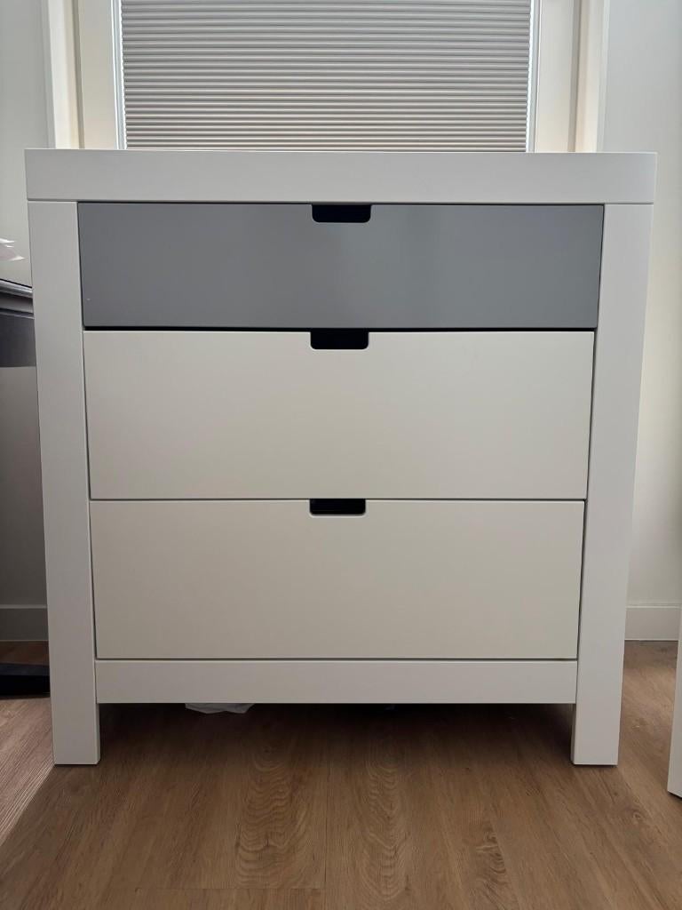 Babykamer set: commode en kledingkast (bopita), Ophalen, Gebruikt, 50 tot 70 cm, 75 tot 100 cm