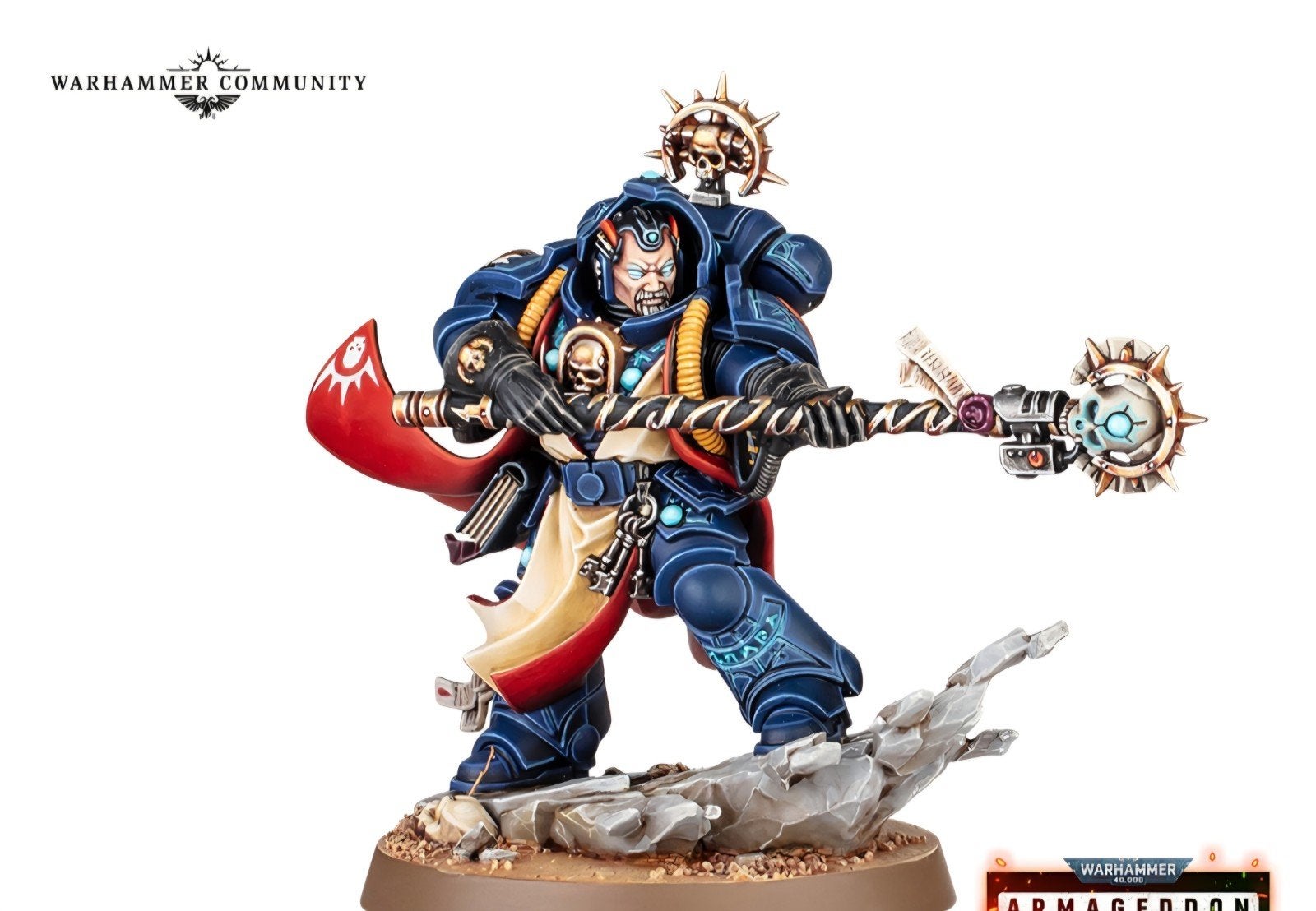 Warhammer 40k space marines librarian, Verzenden, Zo goed als nieuw, Warhammer 40000, Figuurtje(s)