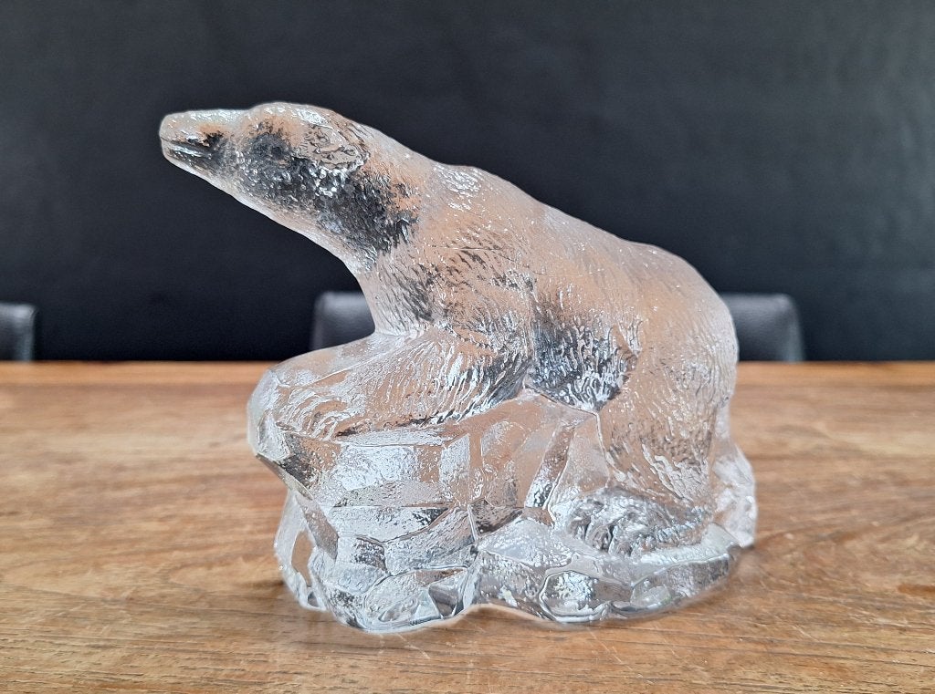 vintage B.F. Norge glass polar bear Eda Krystall design, Ophalen of Verzenden